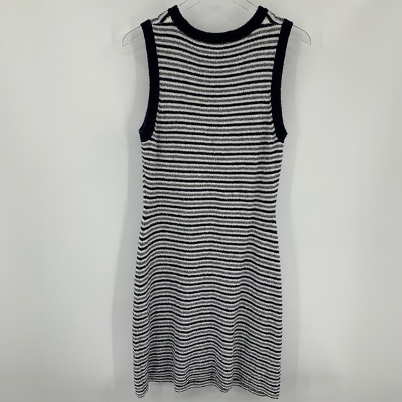Rag & Bone Lindsay navy blue white stripe terry shift dress sleeveless Medium - Picture 4 of 7